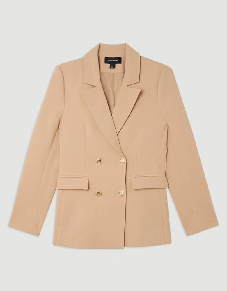 Plus Size Compact Essential Tailored Double Breasted Blazer