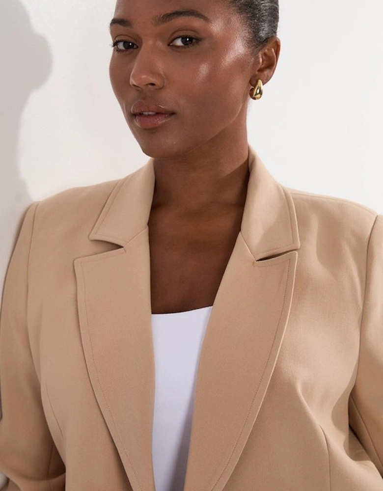 Plus Size Compact Essential Tailored Double Breasted Blazer