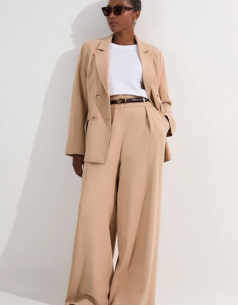 Plus Size Compact Essential Tailored Double Breasted Blazer