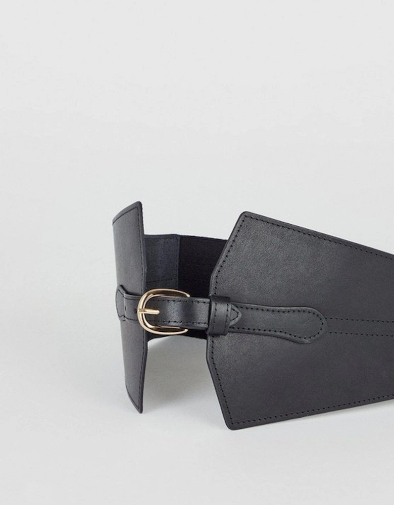 Leather Wide Waist Belt
