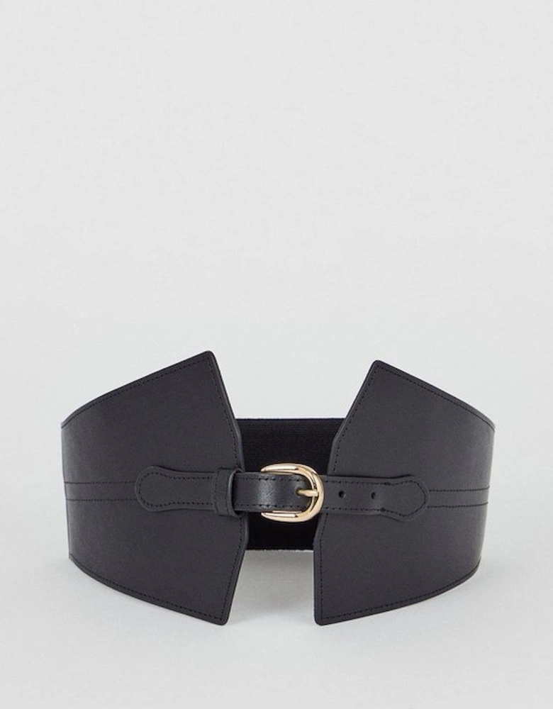 Leather Wide Waist Belt