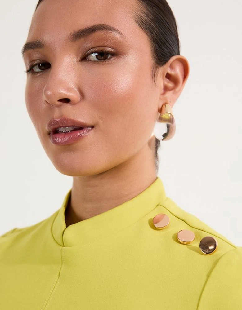 Belted Ponte Midi Dress