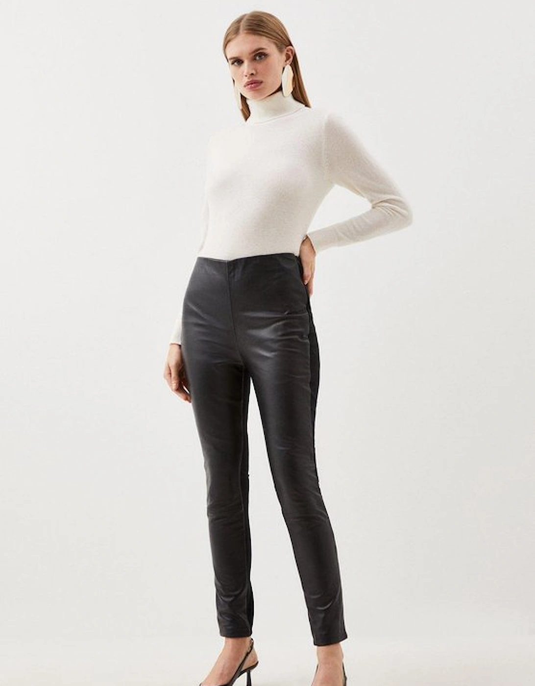 Faux Leather And Ponte Legging, 4 of 3