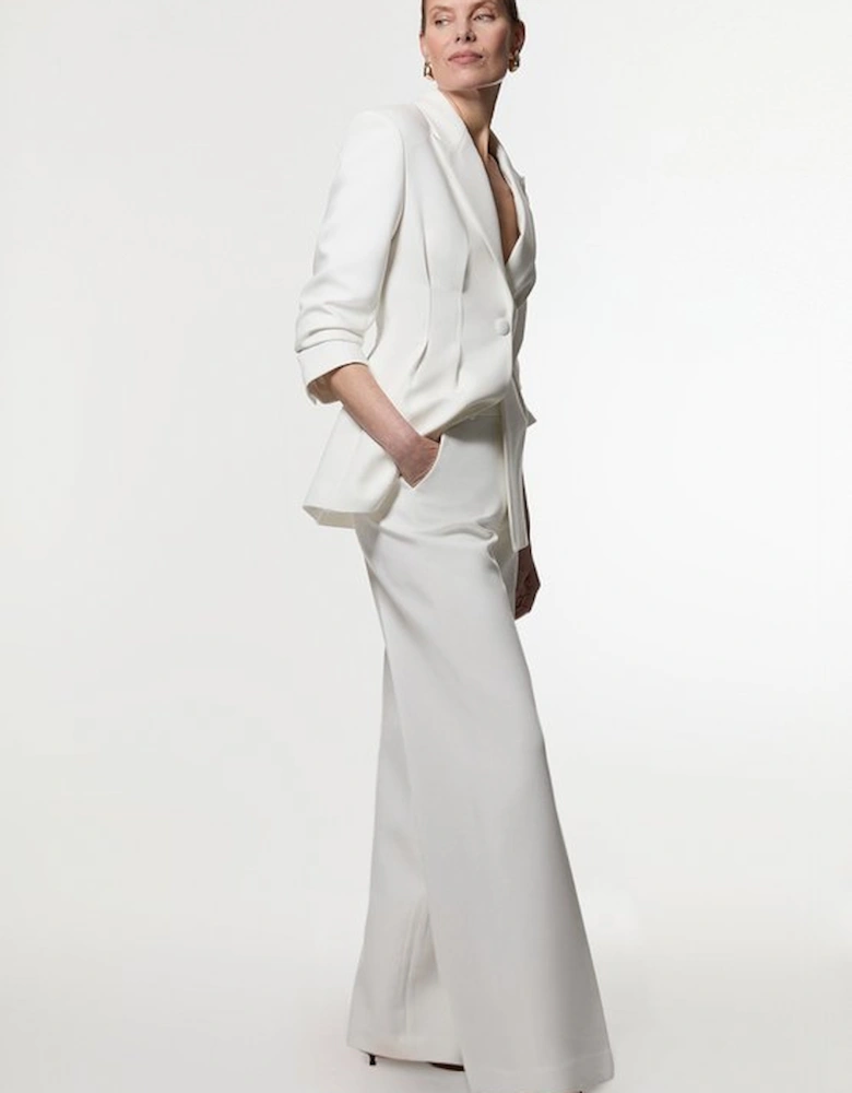 Compact Stretch Tailored Wide Leg Trouser