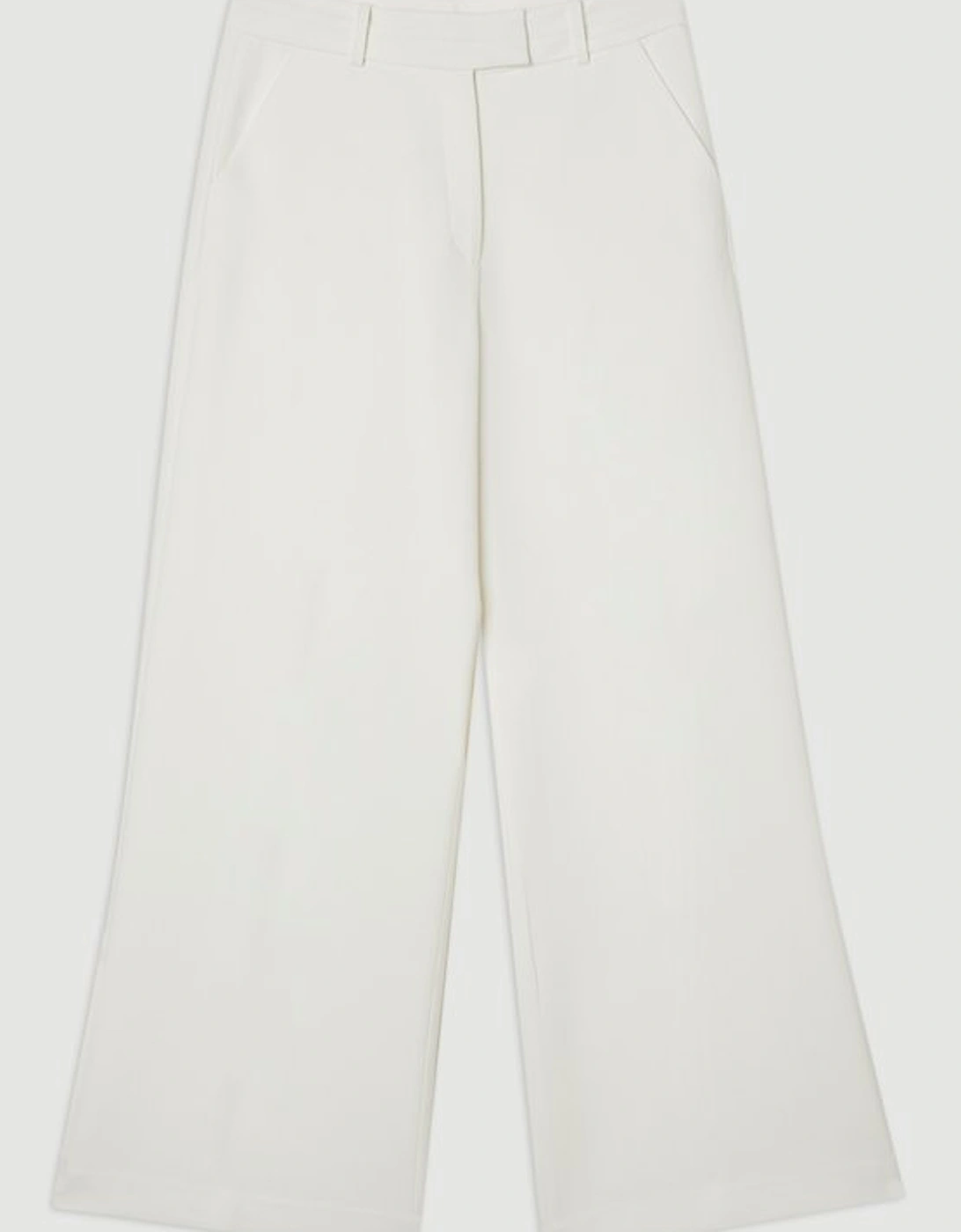 Compact Stretch Tailored Wide Leg Trouser