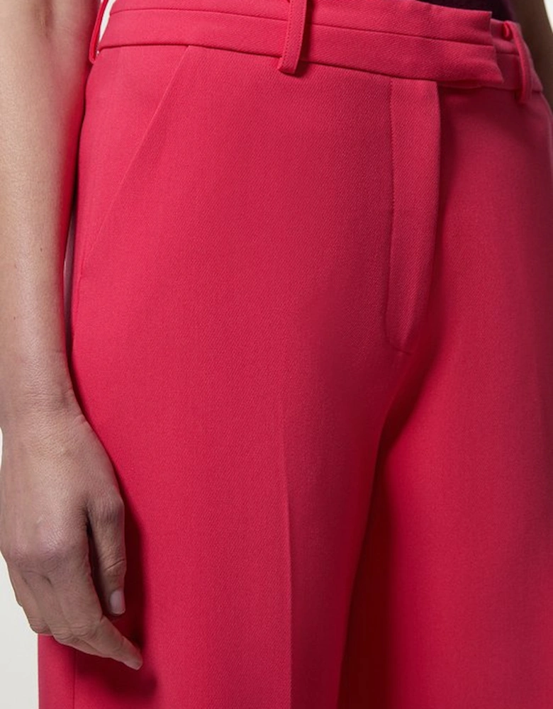 Compact Stretch Tailored Wide Leg Trouser