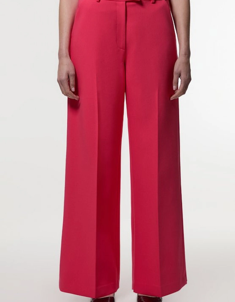 Compact Stretch Tailored Wide Leg Trouser