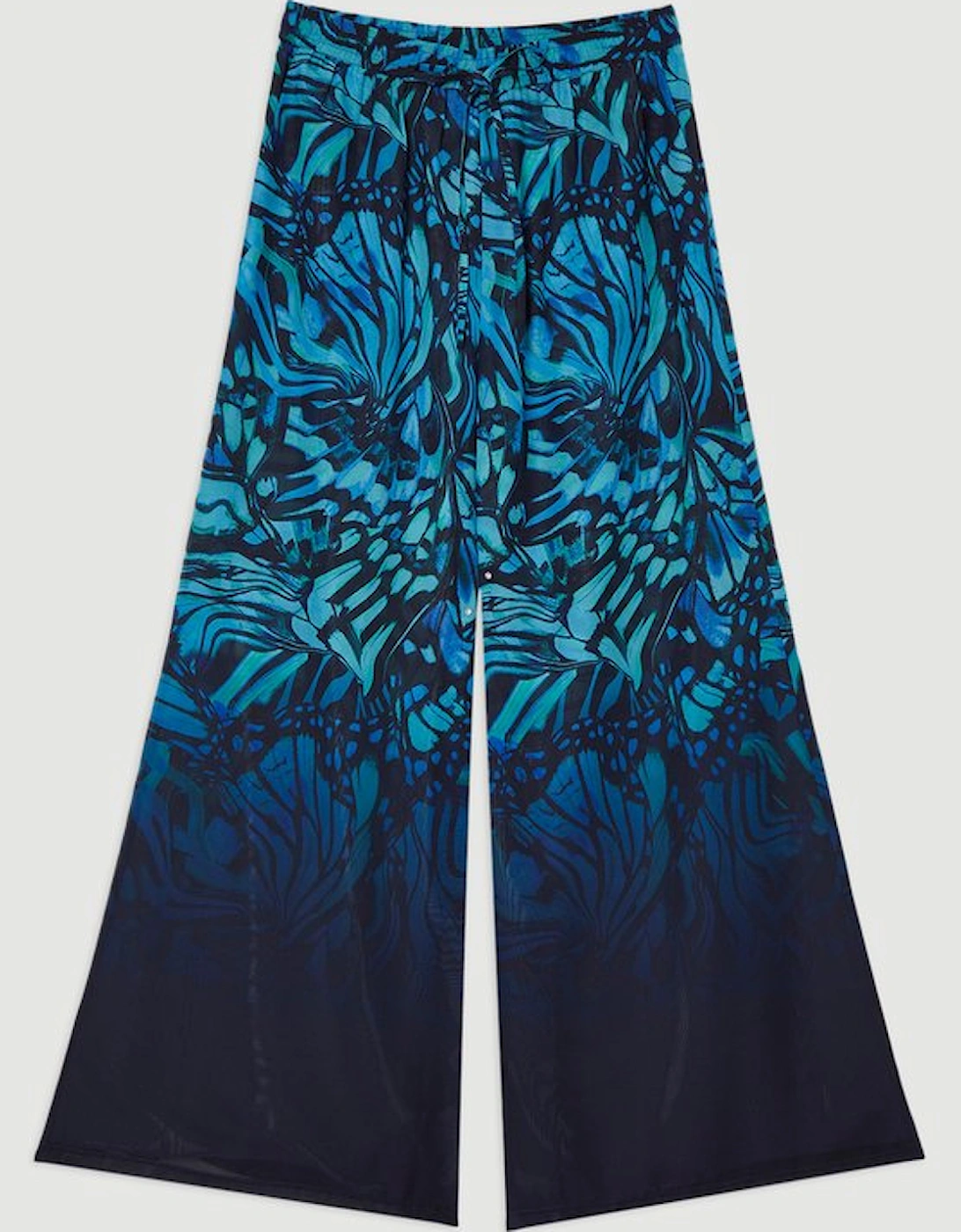 Compact Stretch Tailored Wide Leg Trouser
