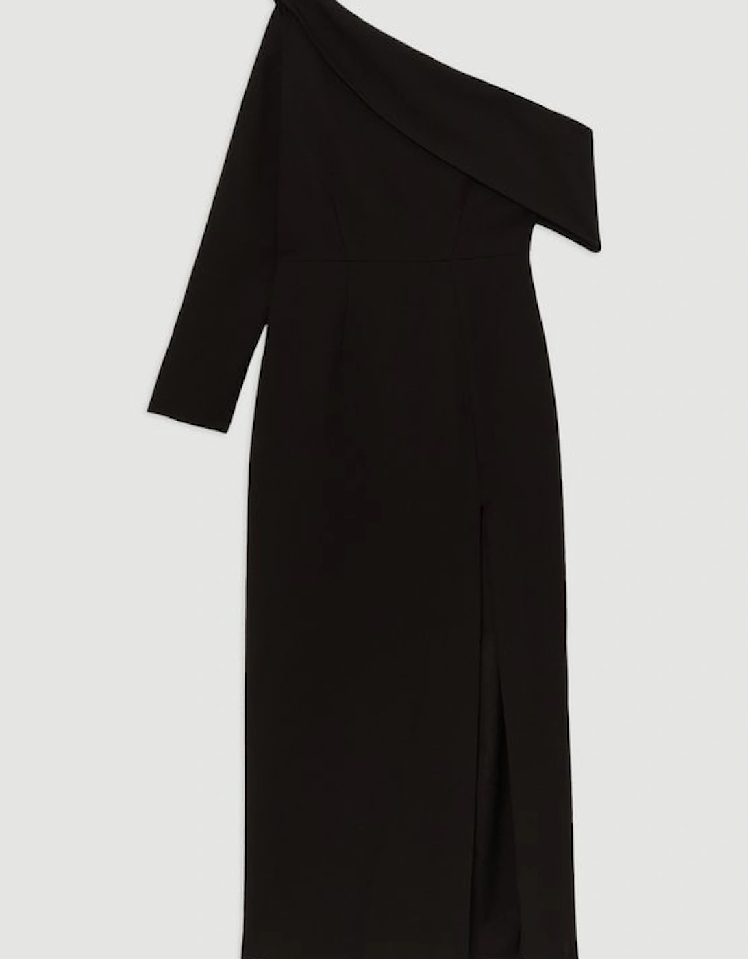 Compact Stretch Open Neck Tailored Midi Dress