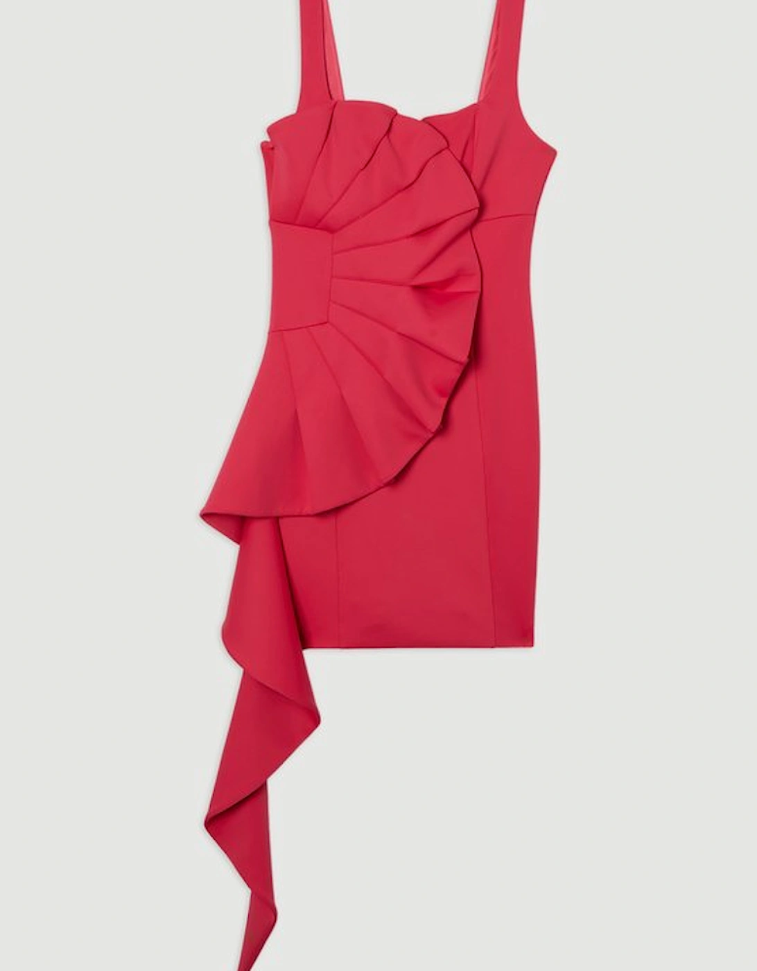 Scuba Drama Ruffle Woven Mini Dress