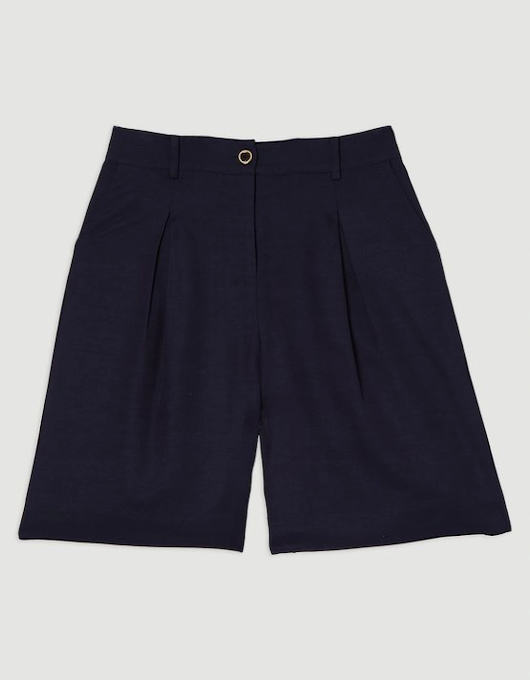 Premium Viscose Linen Belted Woven City Short
