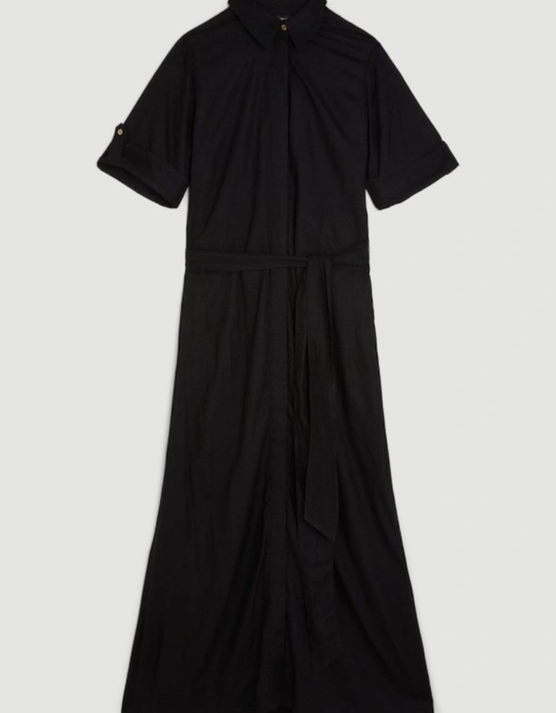 Short Sleeve Viscose Woven Maxi Dress