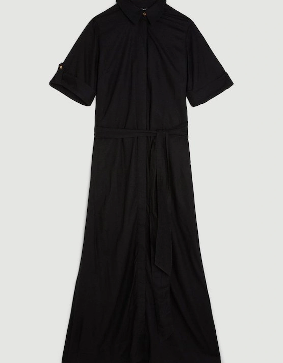 Short Sleeve Viscose Woven Maxi Dress