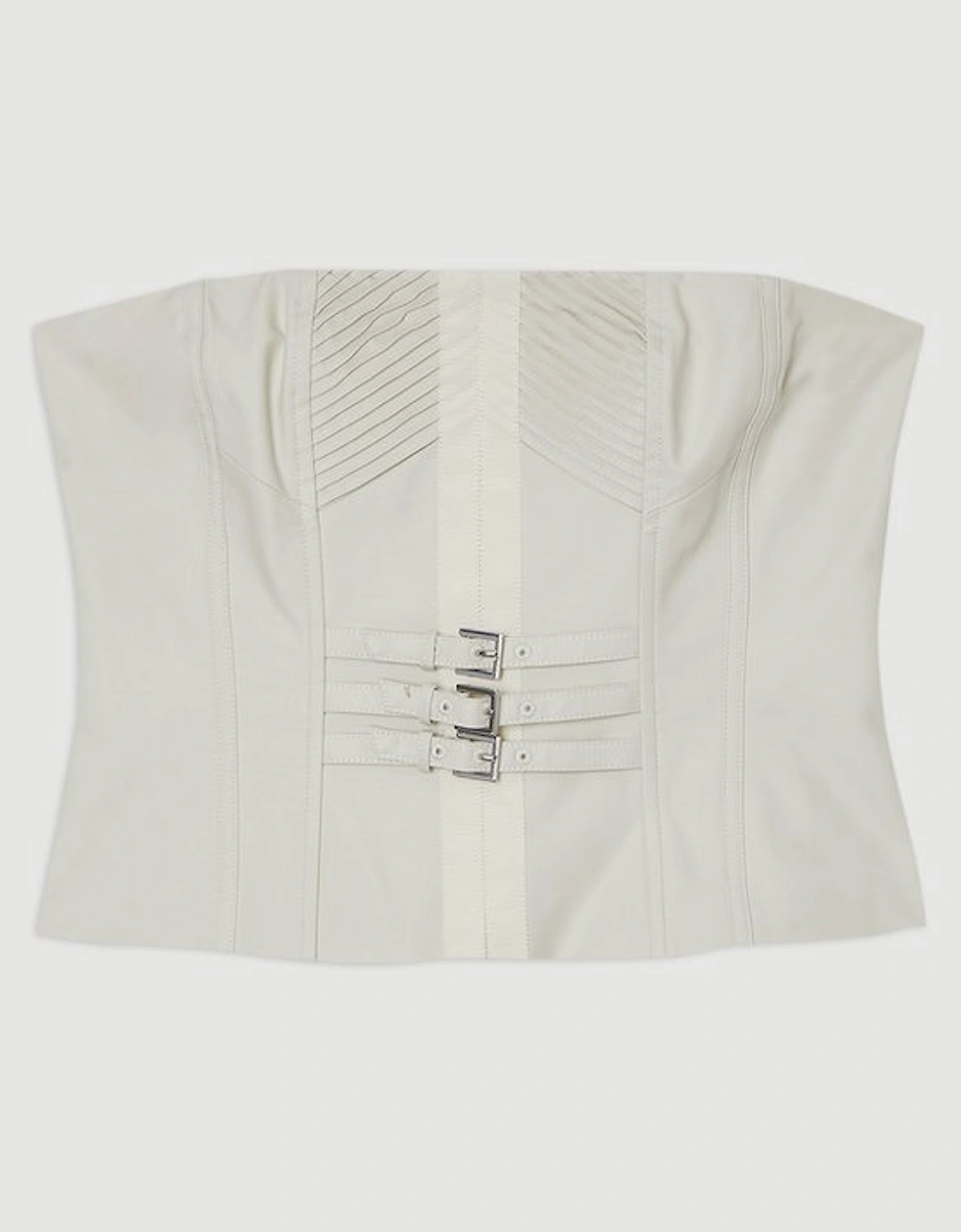 Archive Collection - Tailored Cotton Pintuck Grosgrain Belted Corset