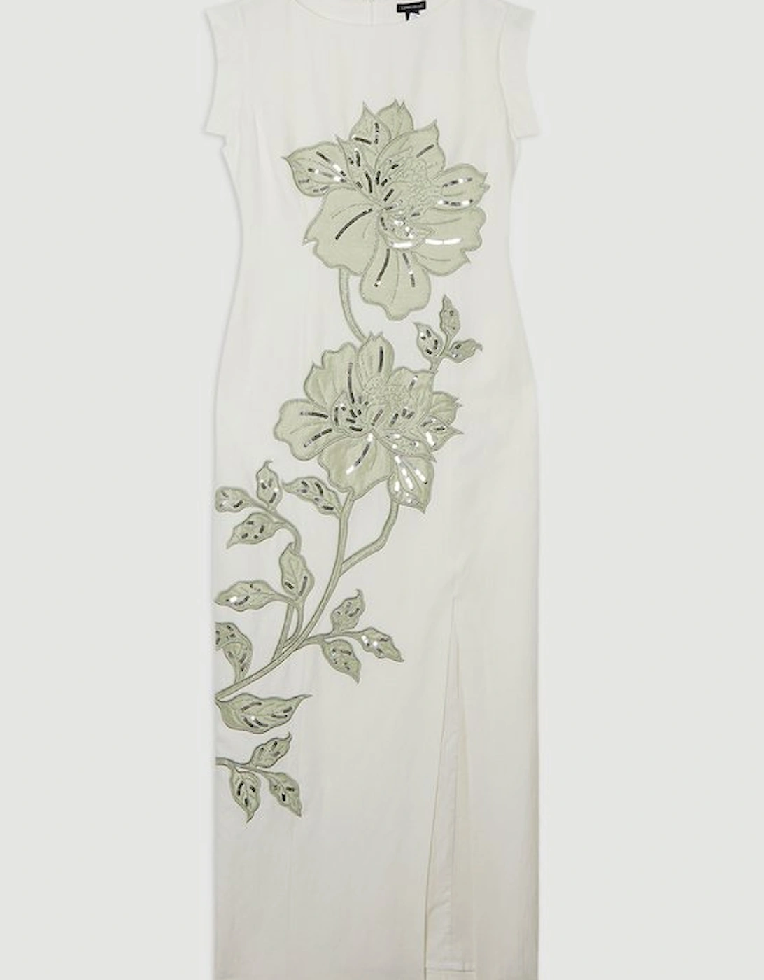 Premium Summer Embellished Applique Tailored Maxi Dress