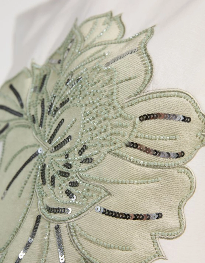 Premium Summer Embellished Applique Tailored Maxi Dress