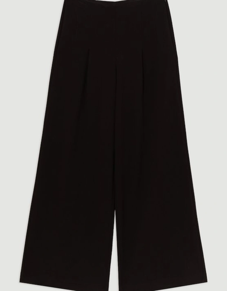 Compact Stretch Essential Wide Leg Tailored Trouser