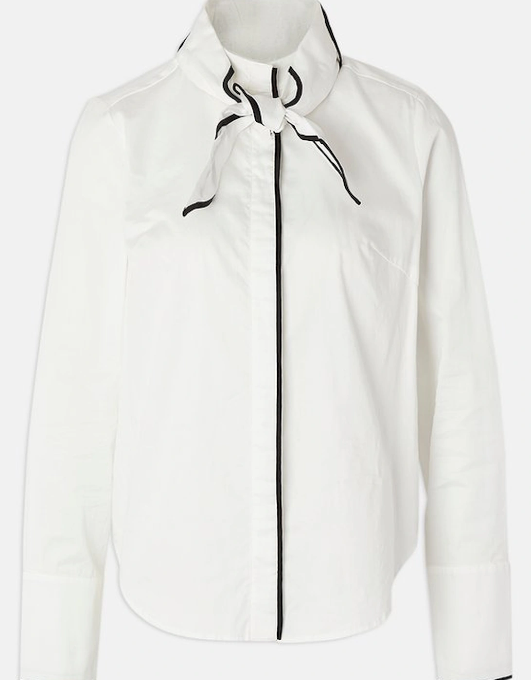 Detachable Scarf with Contrast Detail Woven Shirt