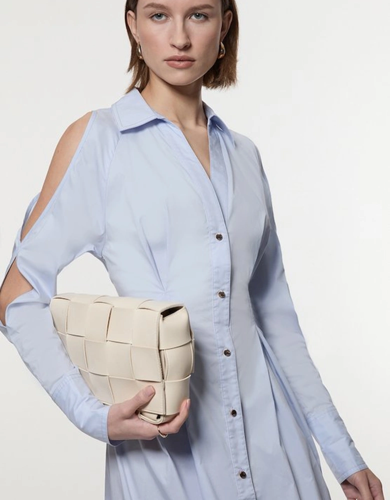 Cotton Poplin Woven Maxi Shirt Dress