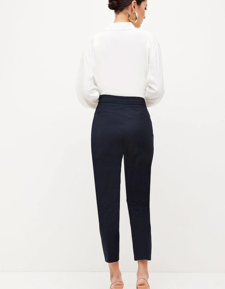 Petite Essential Techno Woven Crop Trouser