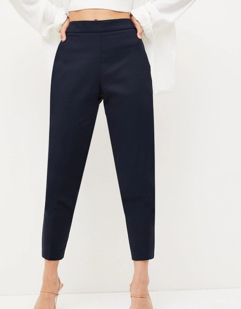 Petite Essential Techno Woven Crop Trouser