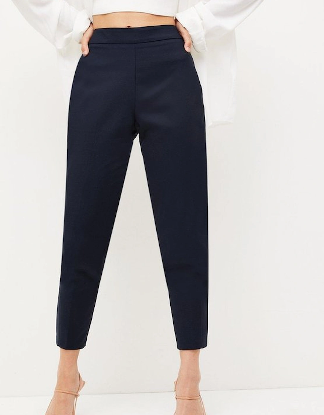 Petite Essential Techno Woven Crop Trouser