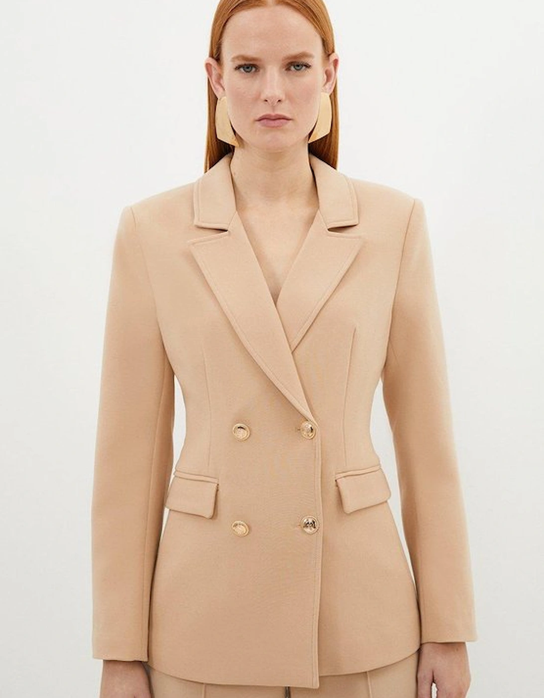 Compact Stretch Essential Tailored Doubled Breasted Blazer, 5 of 4