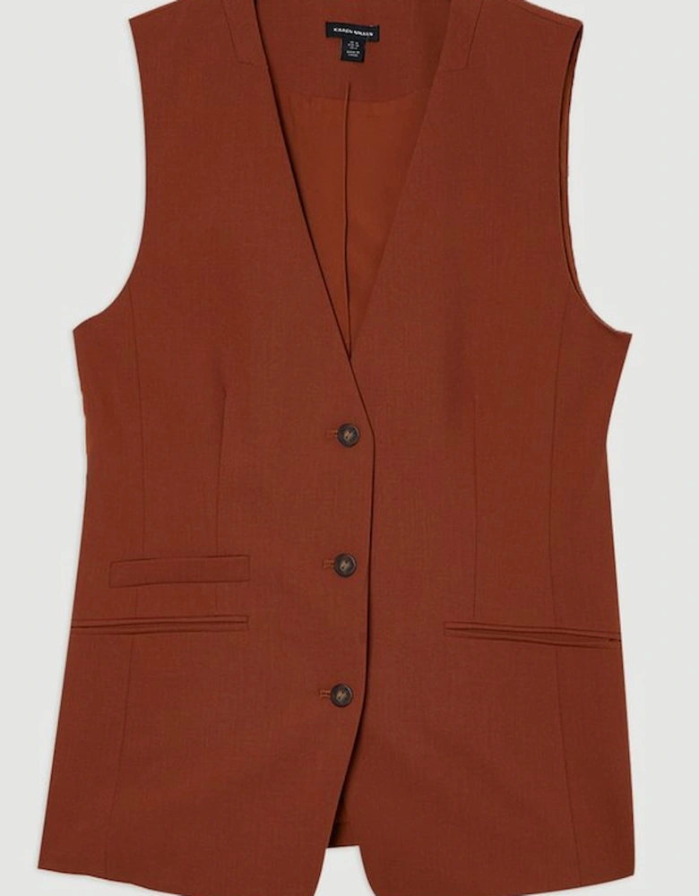 Tailored Twill Essential Single Breasted Waistcoat