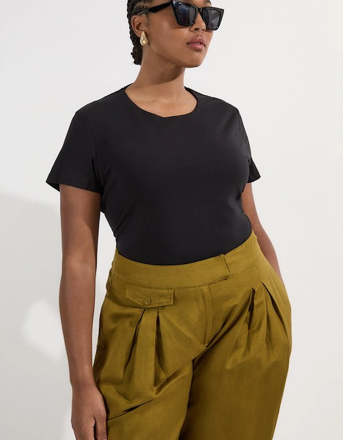 Plus Size Stretch Cotton T-Shirt