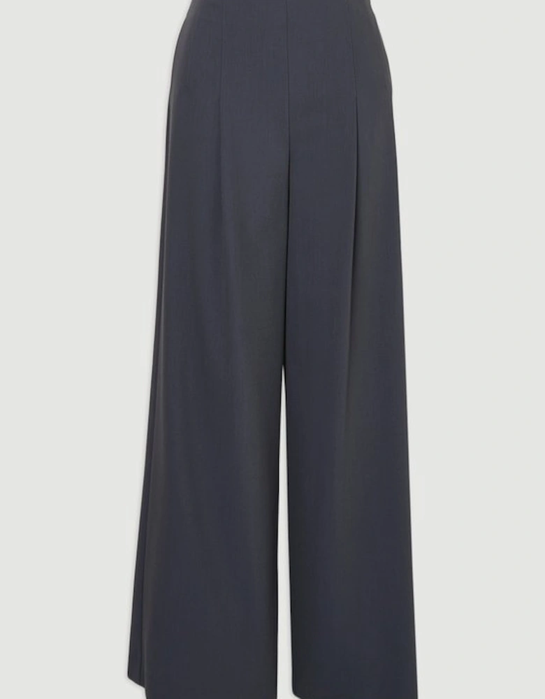 Tailored Twill Essential Wide Leg Trouser