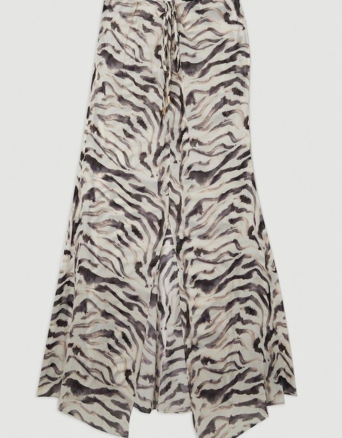 Animal Print Ruched Beach Skirt