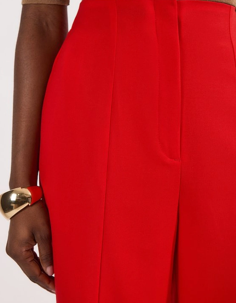 Tailored Drape High Waist Wide Leg Trousers