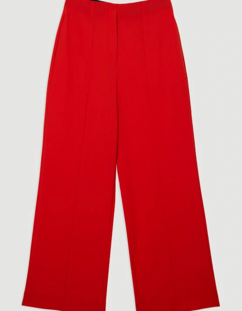 Tailored Drape High Waist Wide Leg Trousers