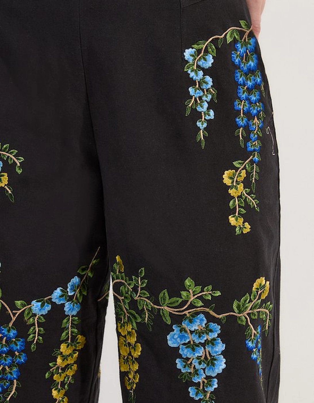 Tall Floral Embroidered Woven Trouser