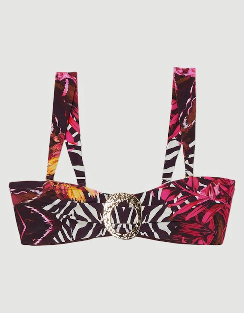 Slinky Bandeau Trim Detail Bikini Top