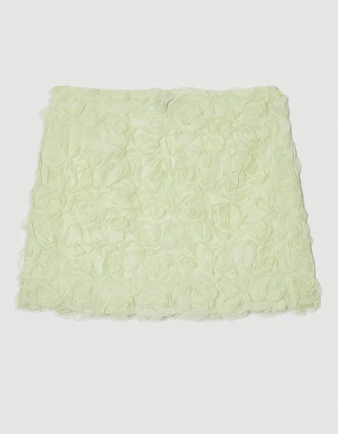 Rosette Texture Woven Mini Skirt