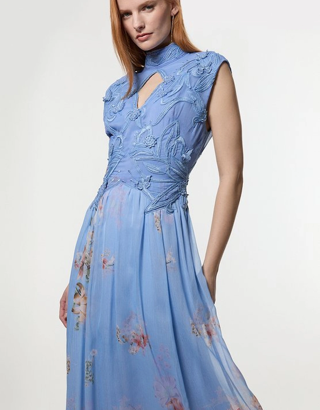Floral Applique Lace Maxi Dress, 5 of 4