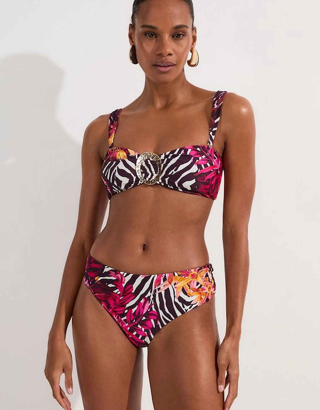 Slinky Trim Detail Bikini Bottoms
