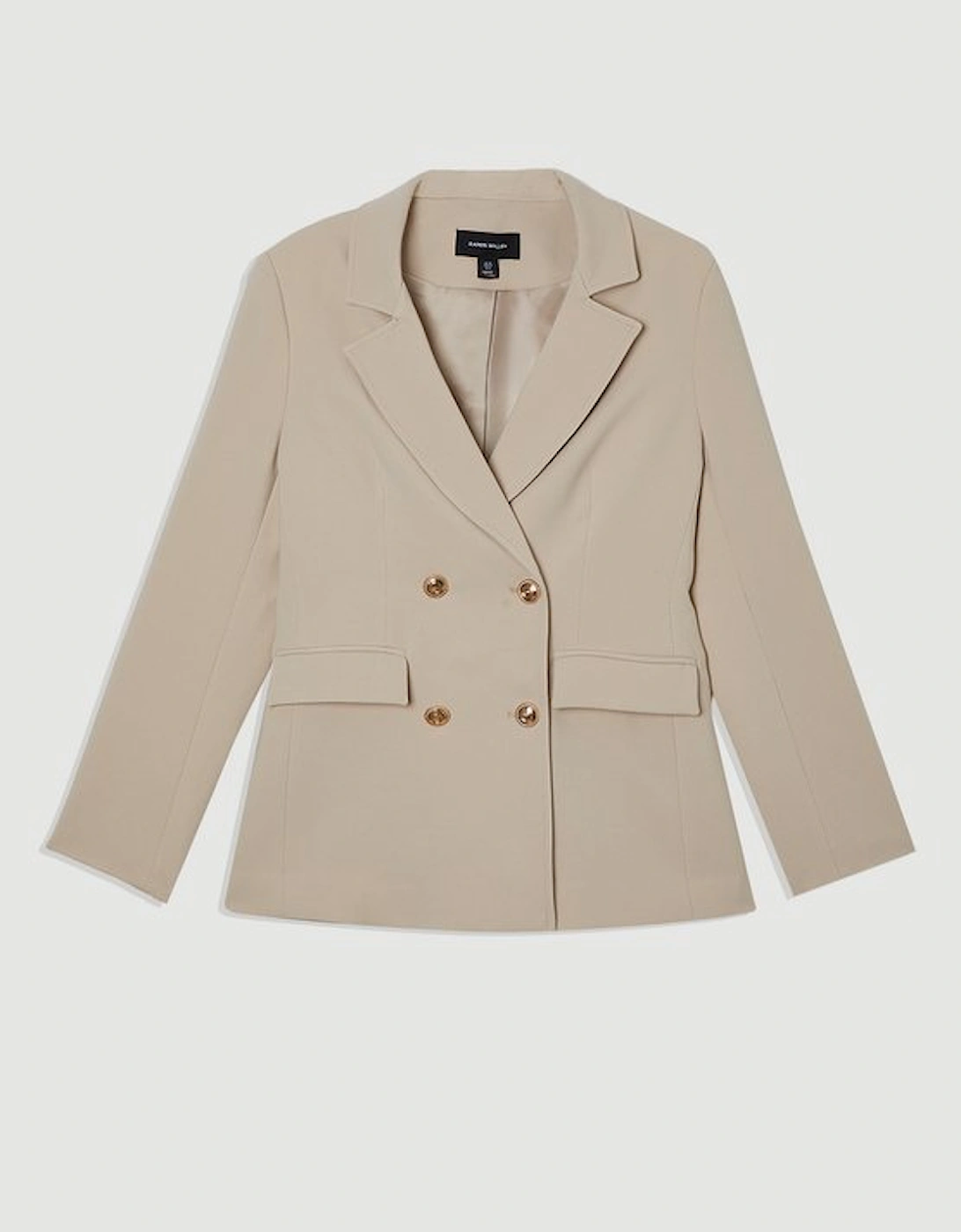 Compact Stretch Essential Tailored Doubled Breasted Blazer