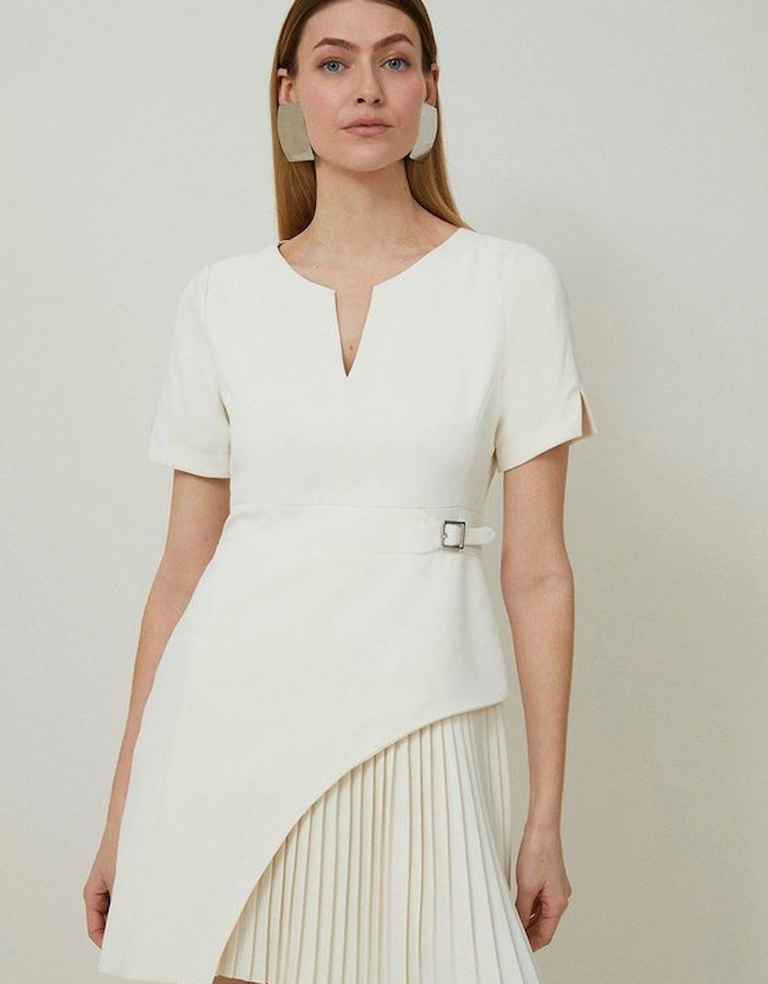 Tall Tailored Military Short Sleeve Mini Dress, 4 of 3