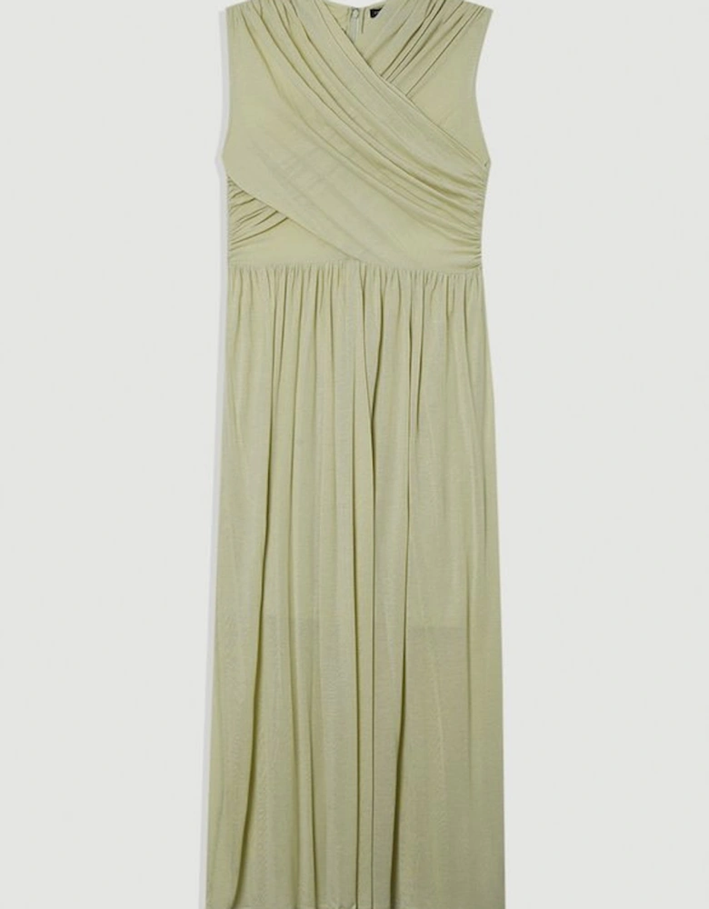 Premium Tencel Jersey Wrap Detail Midi Dress