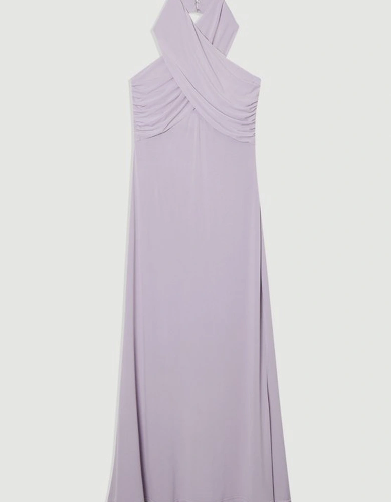 Drapey Crepe Jersey Maxi Dress