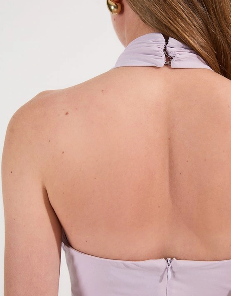 Drapey Crepe Jersey Maxi Dress