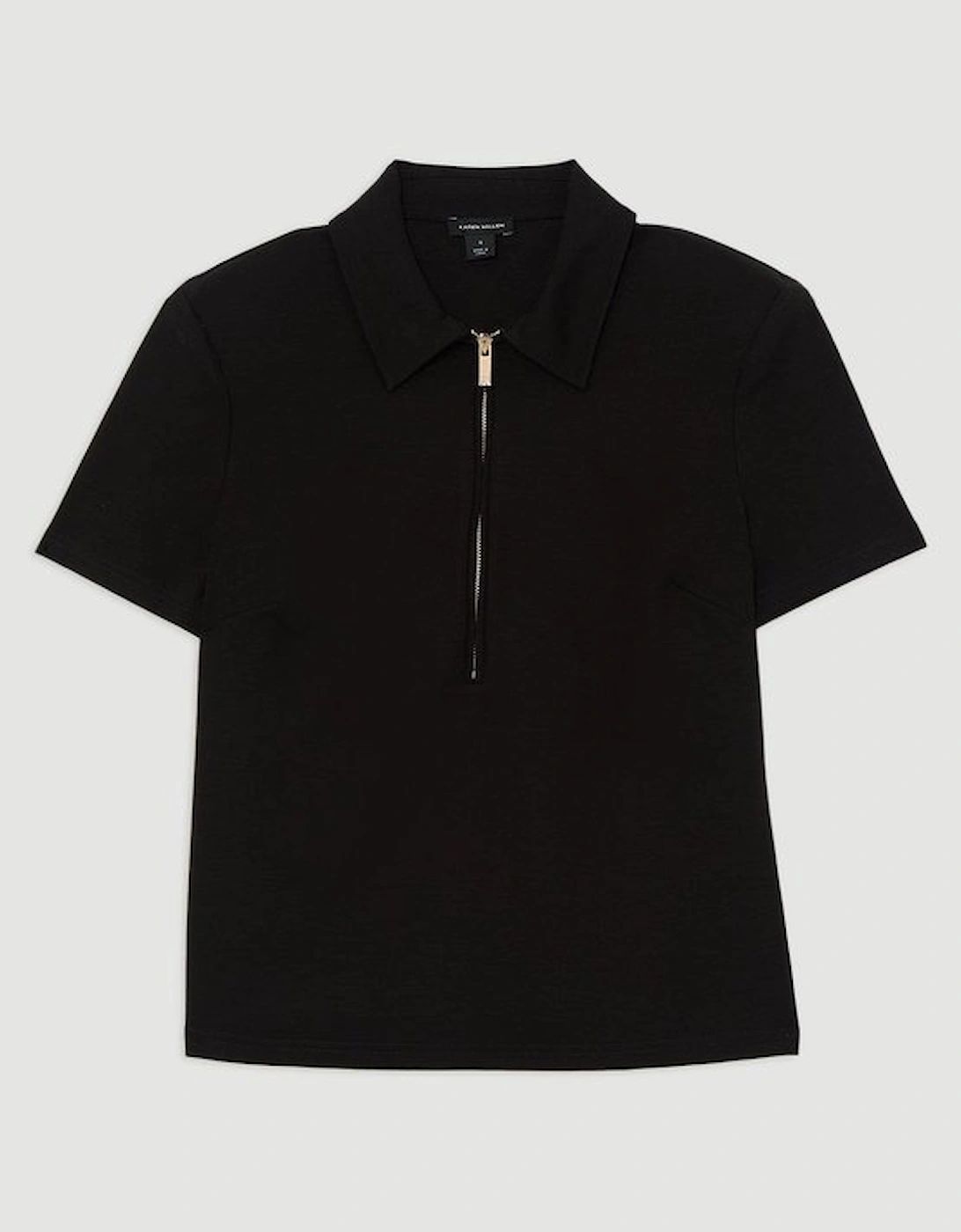 Luxe Ponte Jersey Polo Shirt