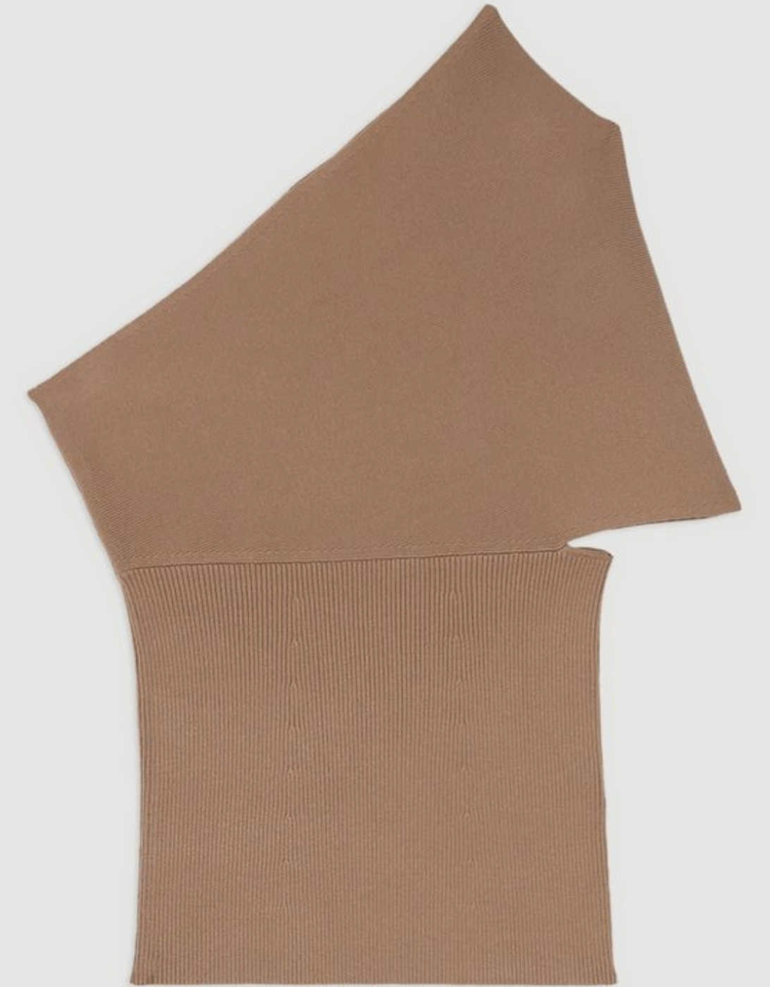 Compact Rib Stitch Knitted One Shoulder Top