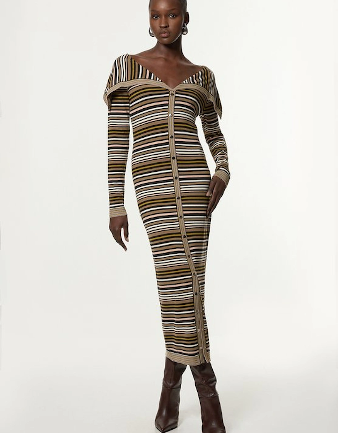 Archive Collection - Wide Collar Knitted Dress, 5 of 4