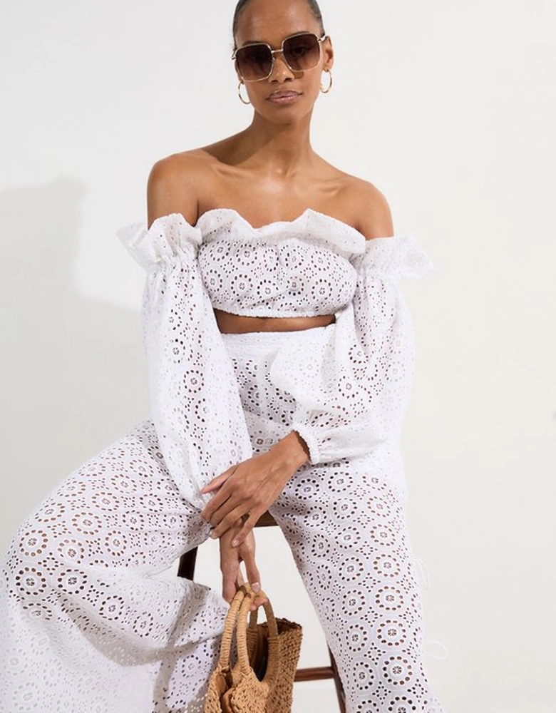 Beach Woven Bardot Beach Top