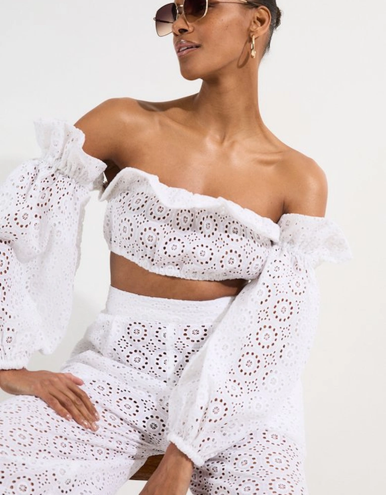 Beach Woven Bardot Beach Top