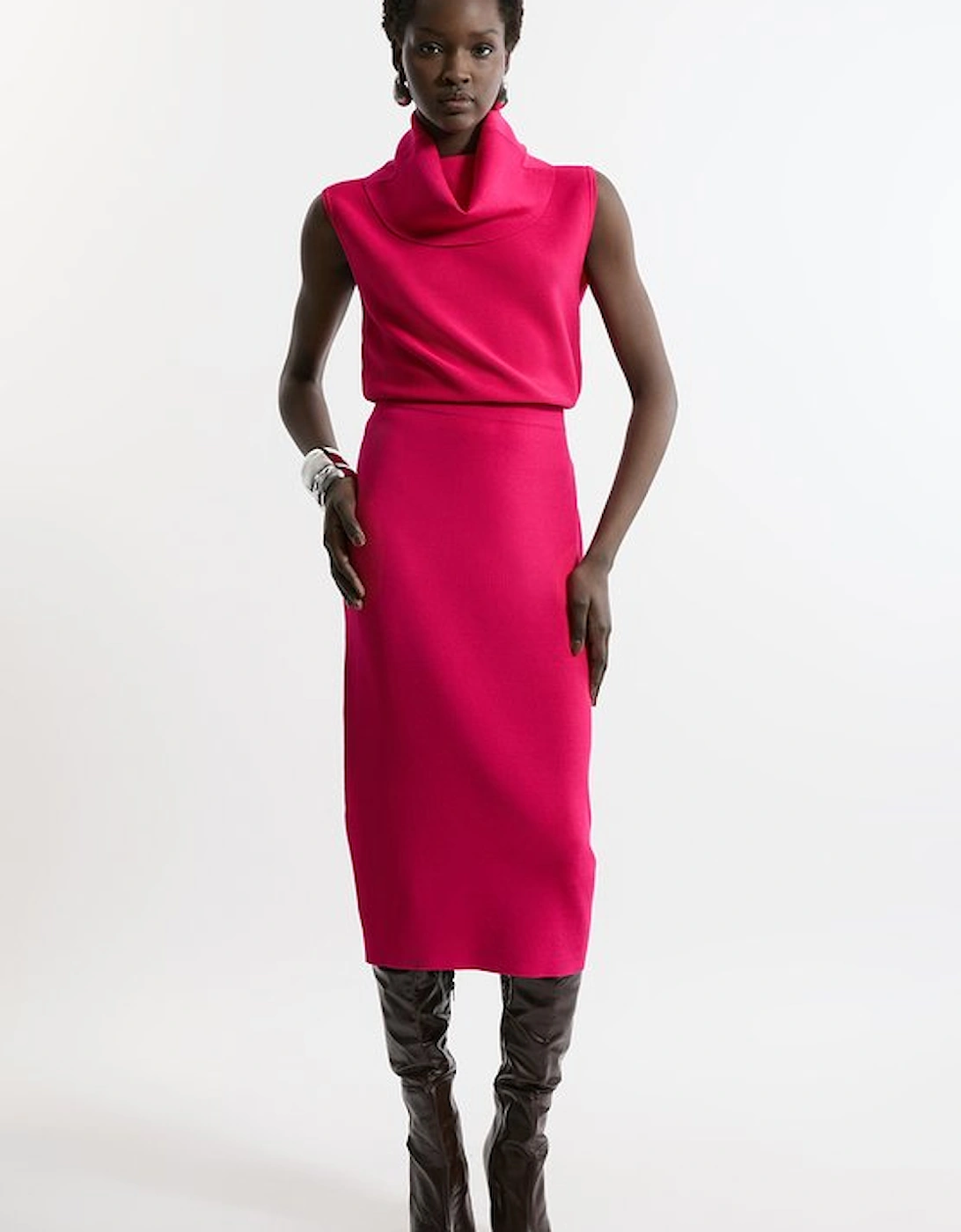 Polished Slinky Knit Pencil Skirt, 5 of 4