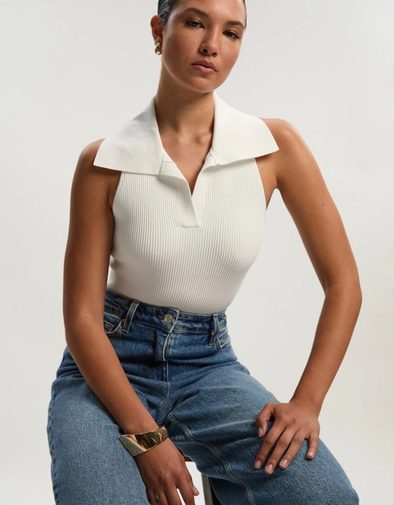 Compact Knit Sleeveless Top